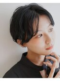大人可愛い20代30代40代暗髪無造作ショート丸みベリーショート◎