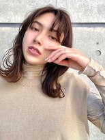 ユアーズヘアセカンド(youres hair 2'nd)&nbsp;大人可愛い/外ハネミディアム/流し前髪/シースルーバング