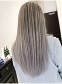 バレイヤージュグレージュハイライトダブルカラーケア