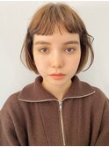 ショートバング　ミニボブ
