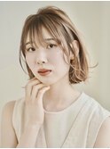 ふんわりカールショコラアッシュ艶感くびれヘア