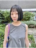 ミニボブにブルーグレー♪