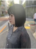暗髮シンプルボブ