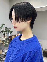 ヴェイン 渋谷(vain)&nbsp;大人かっこいい小顔ひし形ハンサムショート黒髪渋谷原宿