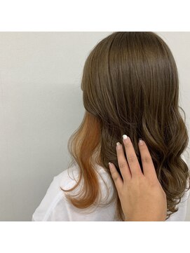 アオアクア バイ グルグル 小岩店(ao akua by GULGUL) ベージュブラウン×オレンジcolour