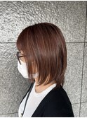 ナチュラルハイライト×オレンジブラウン