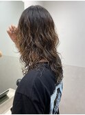 ブリーチパーママロンベージュくすみベージュメルティーカラー