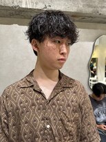 ゼスト リル 新宿(ZEST lill)&nbsp;塩澤太一 シャドウパーマ マッシュパーマ くせ毛風 韓国風 新宿