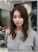 デジタルパーマ愛されエアリーカール/マロンベージュカラー