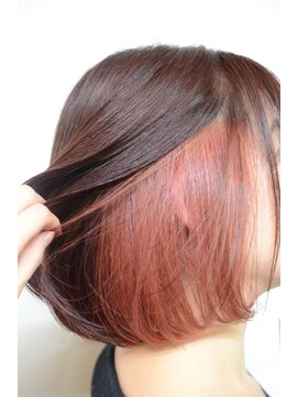 ポタム 東中野(potamu) ピンクベージュインナーカラー