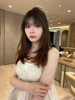 ジーナ 天神(Zina) 髪質改善＊ワイドバングくびれレイヤーロング＊【Zina西通り】