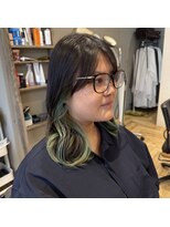 アルマヘアー(Alma hair by murasaki)&nbsp;◎ライムグリーンのインナーカラー◎