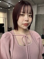 サクラ 岐阜(SAKURA)&nbsp;切りっぱなし　髪質改善カラー　ワインレッド