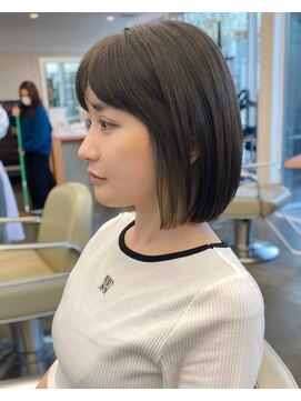 ディフィーノ 赤坂(DIFINO) 顎下ボブ/巻ける縮毛矯正/ダークグレージュ/暗髪/髪質改善