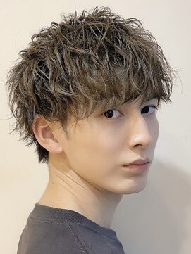 フィフス 大分(fifth) 大分緩めツイストスパイラルパーマメンズカットラウンドマッシュ