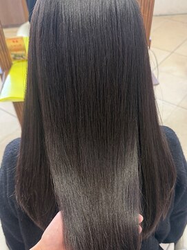 絹髪/髪質改善カラー/艶髪ストレート/美髪/艶髪