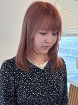 ミルヘアデザイン(mil hair design)&nbsp;グレージュ　艶髪　髪質改善　ブリーチ　ピンクベージュ　韓国風