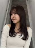 レイヤー/セミロングボブ髪質改善縮毛矯正白髪ぼかしショート
