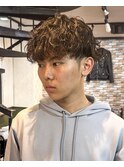 波巻きスパイラル立川メンズパーマ