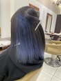 アース オーセンティック 松山銀天街店(EARTH Autentic) ブリーチ2回で作るブルーカラー!シルバーに落ちます!