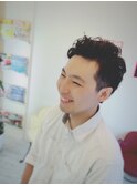 スタイリング簡単メンズパーマ