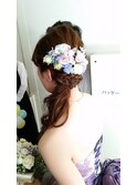 編み込みサイドダウン
