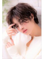 ソア 武蔵小杉(SOAR) 大人かわいい無造作カールとデザインカラー小顔丸みショートボブ