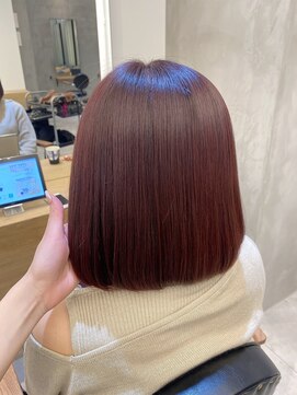 ジーナ 博多(Zina) ホワイトアッシュエアリーミディ/黒髪ショートパーマ