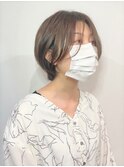 【coma中野】アッシュベージュカラー大人ショート