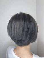 フロート 小阪店(float) アッシュグレー_マロンベージュ Aラインボブ かきあげ