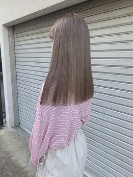 オンヌ(onnu) ケアブリーチグレージュカラー×切りっぱなし