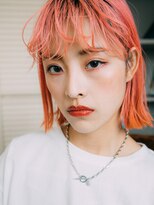 ヘアアンドリラクゼーション シャッセ(Hair&Relaxation SASE)&nbsp;ピンク×ぱつっとボブ