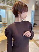 ロンド ストラーダ 心斎橋(Lond strada)&nbsp;ショート×ハイライト白髪ぼかし×切りっぱなしボブ[心斎橋]