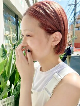 ボンド 三軒茶屋(Bond) ボブ　オレンジカラー　ハイトーン　[三軒茶屋]