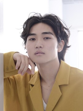 ロアー 葛西店(RAWR hair) 【RAWR】メンズパーマ_センターパートウルフ