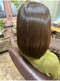 美髪ストレート×ボブ