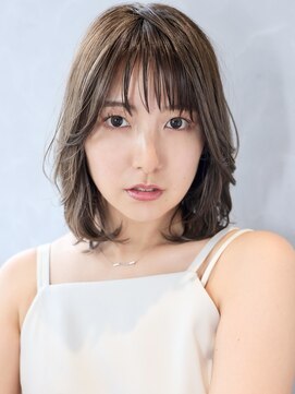 エムスラッシュ 横浜元町店(M.SLASH) グレージュアッシュ/インナーカラー/透け感/ボブディ/元町