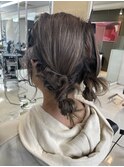 ねじりアレンジ　長崎　アレンジ　ヘアセット