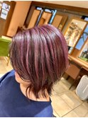 ピンクハイライト20代30代髪質改善