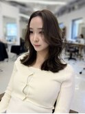 韓国風/レイヤーカット/顔周り/顔まわり/髪質改善/ベージュ