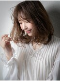 ミルクティーアッシュ大人美人エアリーミディアムt大宮30代40代