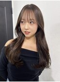 桑名ロングレイヤーカットハッシュカット透明感カラー重めロング