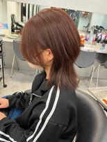 アース 青葉台店(HAIR&MAKE EARTH)&nbsp;ウルフレイヤー×ピンクブラウン