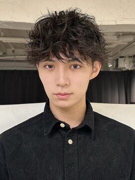 men's/メンズカット/マッシュ/波巻きツイストスパイラル