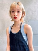 【kate 大宮】ホワイトブロンド×外はねボブ