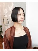 ブラウンカラー/ミニボブ/暗めカラー/ショートボブ/柏駅