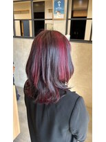 ビーズアモール 春日井市民病院前店(B's amor)&nbsp;【個性派】セクションカラー×カシス系カラー◎20代30代40代50代