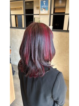 ビーズアモール 春日井市民病院前店(B's amor) 【個性派】セクションカラー×カシス系カラー◎20代30代40代50代