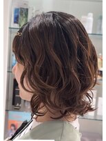 ヘアーズ ギャラリー 堺店(Hair's Gallery) コテ巻き風ボブパーマ/くびれボブ/外ハネボブ/韓国風/堺市