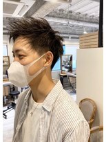 アースエレガンス 田町店(EARTH Elegance)&nbsp;ツーブロック刈り上げ×アップバング